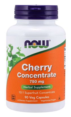 NOW® Foods NOW Cherry Contentrate (koncentrát z třešně), 750 mg, 90 rostlinných kapslí