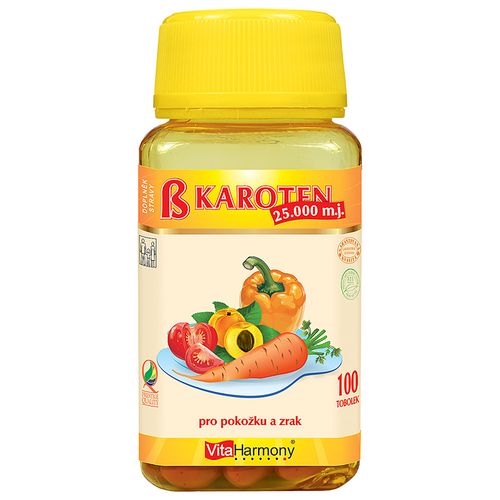 Beta karotén 25.000 mj (15 mg) - 100 tob.