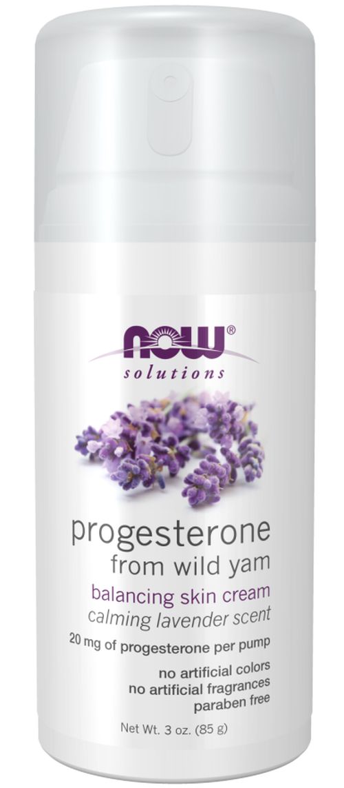 NOW® Foods NOW Natural Progesterone Balancing Skin Cream with Lavender, progesteron krém s levandulí, 85 g