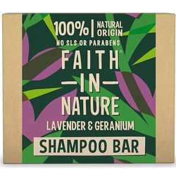 Faith in Nature - tuhý šampón levanduľa a pelargónia, 85 g