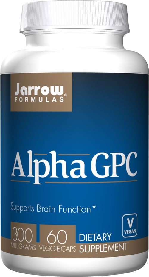 Jarrow Formulas Jarrow Alpha GPC (L-alfa-glyceryl fosforyl cholin), 300 mg, 60 rastlinných kapsúl