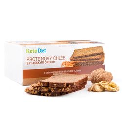 KetoDiet Proteínový chlieb s vlašskými orechmi (7 porcií) - 100% keto diéta