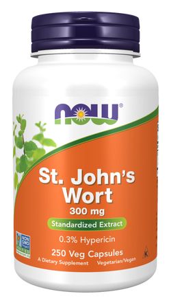 NOW® Foods NOW St. John's Wort (Třezalka tečkovaná), 300 mg, 250 rostlinných kapslí
