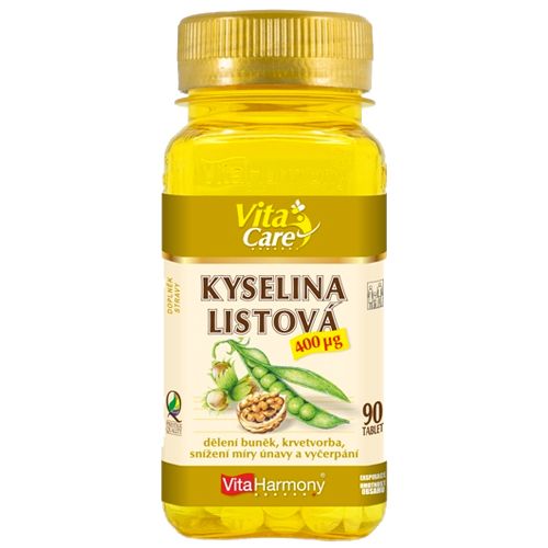 Vitaharmony Kyselina listová 400 mikrogramov - 90 tbl.