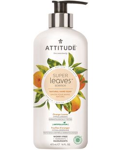 Attitude - Přírodní mýdlo na ruce - Super leaves s detoxikačním účinkem - pomerančové listy, 473 ml