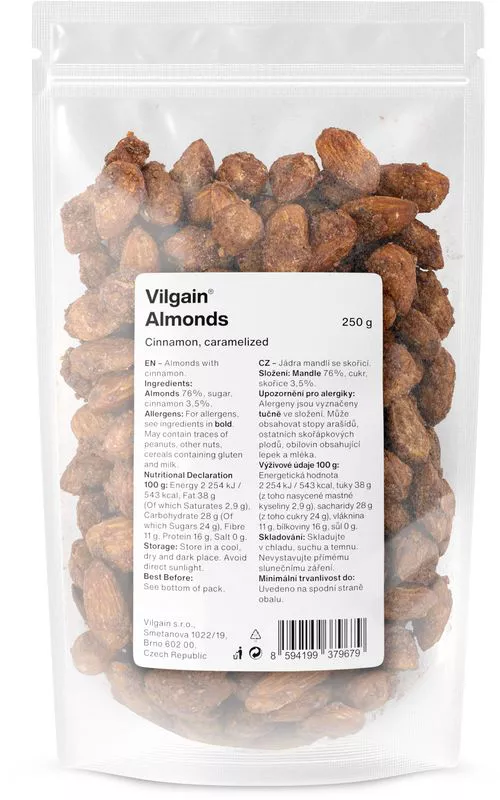 Vilgain Mandle karamelizované škorica 250 g
