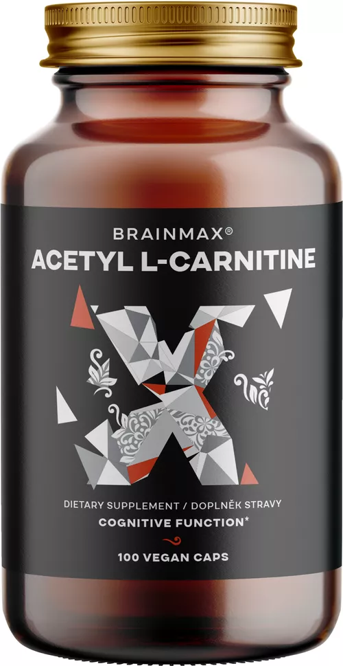 BrainMax Acetyl L-Carnitine, 500 mg, 100 rastlinných kapsúl