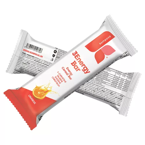 3Energy Bar 1 ks, pomaranč-mliečna poleva